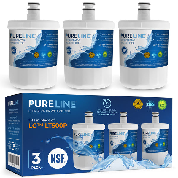 LG LT500P Water Filter Replacement. Also Compatible with LG 5231ja2002A, LG GEN11042FR-08, and LG LFX25974S. Designed to Exact Fit as Original LG Refrigerator Water Filter - Pure Line Filters