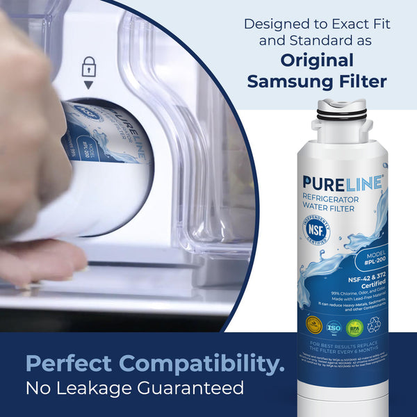 Pureline Replacement for Samsung DA29-00020B and Kenmore 46-9101, 469101, 9101, 4609101000 Refrigerator Water Filter.