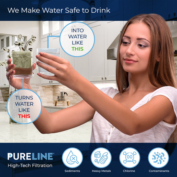 Pureline Replacement for Frigidaire WFCB & PureSource NGRG 2000 Refrigerator Water Filter.