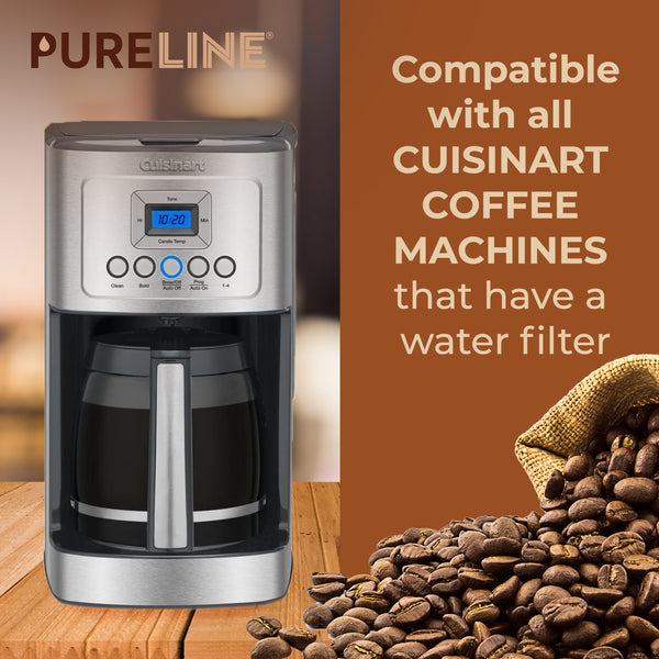 Pureline Replacement for Cuisinart Coffee Machine Water Filters. Universal Fit for Cuisinart Coffee Machines and Most Cuisinart Brewers. (12 Pack)