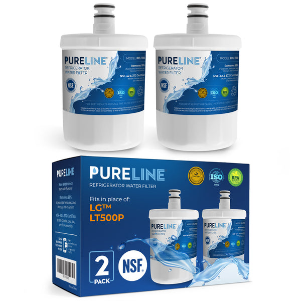 LG LT500P Water Filter Replacement. Also Compatible with LG 5231ja2002A, LG GEN11042FR-08, and LG LFX25974S. Designed to Exact Fit as Original LG Refrigerator Water Filter - Pure Line Filters