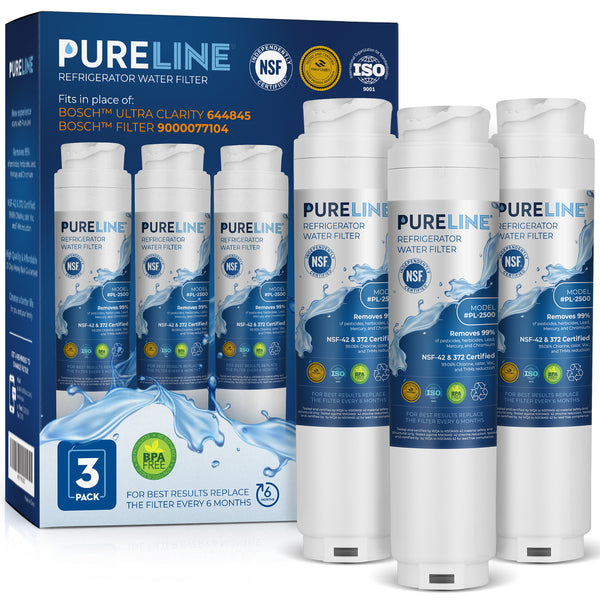 PureLine Replacement for Bosch Ultra Clarity 644845 and 9000194412 Refrigerator Water Filter
