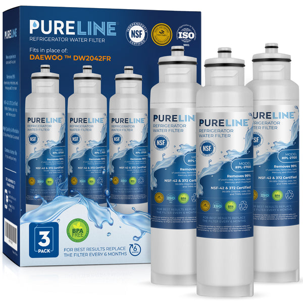 Pureline Replacement for Daewoo DW2042FR-09 Refrigerator Water Filter. (3 Pack)
