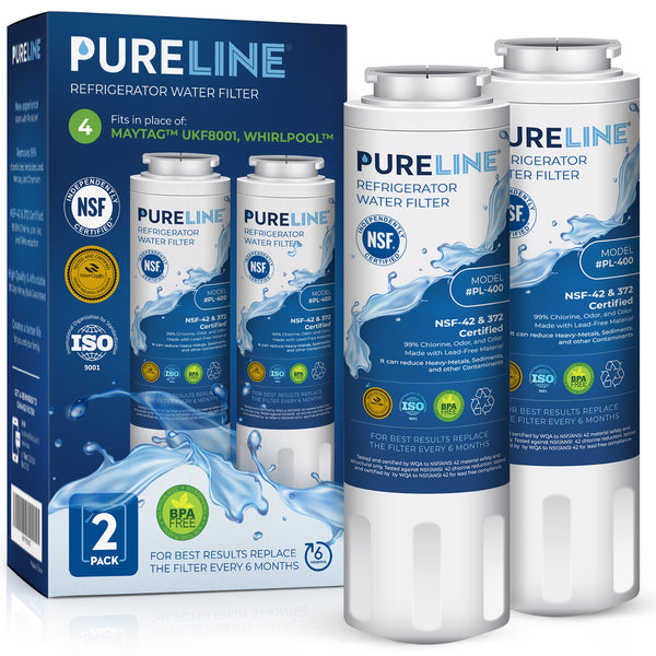Pureline Replacement for Maytag UKF8001, Whirlpool EDR4RXD1 Refrigerator Water Filter.