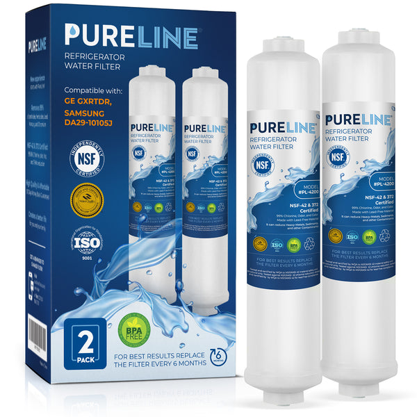 Pureline Replacement for GE GXRTDR and Samsung DA29-10105J Refrigerator Water Filter