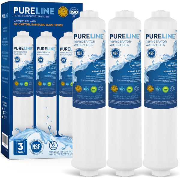 Pureline Replacement for GE GXRTDR and Samsung DA29-10105J Refrigerator Water Filter