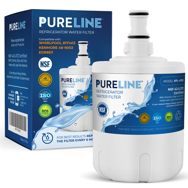 Pureline Replacement for Whirlpool 8171413 and Everydrop EDR8D1 Refrigerator Water Filter.