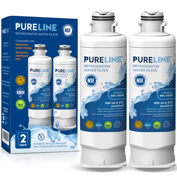Pureline Replacement for Samsung DA97-17376B Refrigerator Water Filter and Model HAF-QIN/EXP
