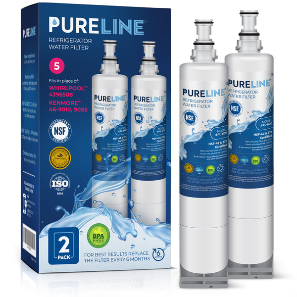 Pureline Replacement  for Whirlpool 4396508 & EDR5RXD1 Refrigerator Water Filter.