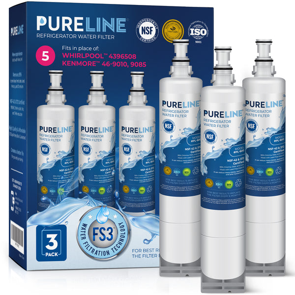 Pureline Replacement  for Whirlpool 4396508 & EDR5RXD1 Refrigerator Water Filter.